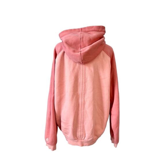 Guess Heavyweight Hooded Sweatshirt Hoodie Unisex Retails $118 Peach Colorblock - Picture 3 of 13